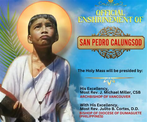 Catholics celebrate feast of San Pedro Calungsod today.